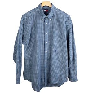 Tommy Hilfiger Vintage Crest Button Down Plaid Shirt XL